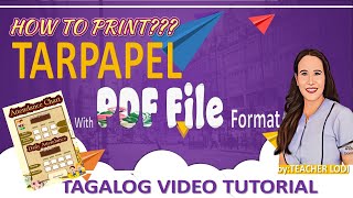 HOW TO PRINT PDF FILE IN A TARPAPEL FORMAT   #printtarpapel #pdffileformat #teacherLODI