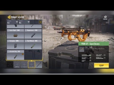 Best Attachments And Perks For Pdw 57 Cod Mobile Youtube