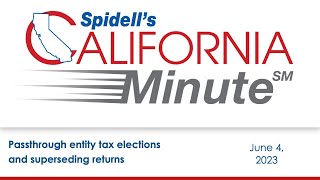 Podcast: Passthrough entity tax elections and superseding returns