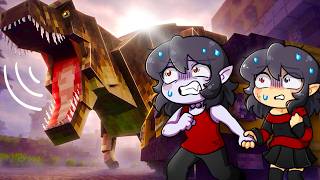 dois cagão em um MOD ASSUSTADOR de DINOSSAUROS no MINECRAFT