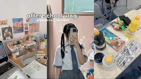 PRODUCTIVE & REALISTIC after school routine ⋆˚✿˖° : lots of studying, food, chill day