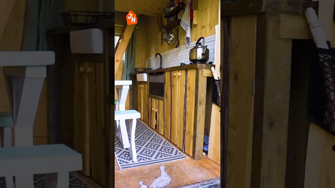 Building a Tiny House Kitchen by hand from Reclaimed Materials 
