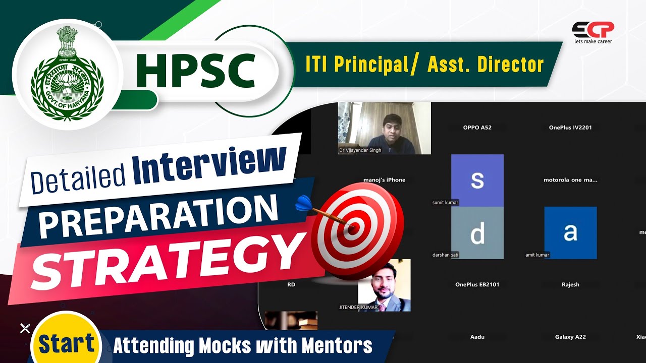 Detailed interview preparation strategy for HPSC ITI principal/Assistant Director