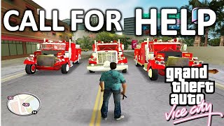 IN VICE CITY TOMMY CAN CALL AMBULANCE POLICE FIRE TRUCK FOR HELP