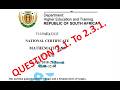 N5 JULY 2018 EXAM QUESTION 2.1 TO 2.3.1.