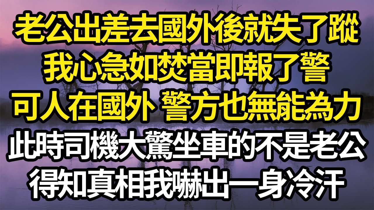 老公出差去國外後就失了蹤，我心急如焚當即報了警，可他人在境外  警方也無能為力，此時司機大驚說坐車不是老公，得知真相我嚇出一身冷汗 #故事#情感#情感故事#人生#人生經驗#人生故事#生活哲學#為人哲學