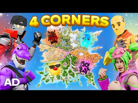 The 4 Corner Challenge In Fortnite Season 3!