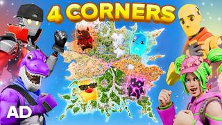 The 4 CORNER CHALLENGE in Fortnite Season 3!