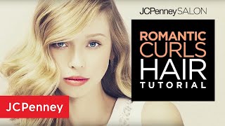 Romantic Wavy Curls Hairstyle with Deep Side Part | JCPenney
