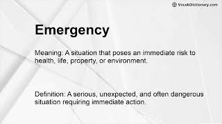 Emergency Meaning