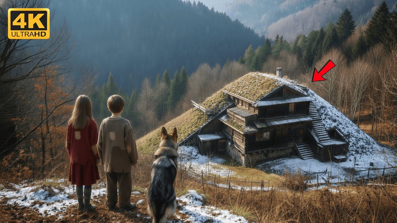 After Their Parents Died, 2 Poor Kids And A Dog Found A Secret House In The Mountains