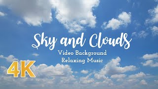4K Floating Clouds Relaxing l Nature Relaxing Music l Sky and Clouds l Video Background  Timelapse.