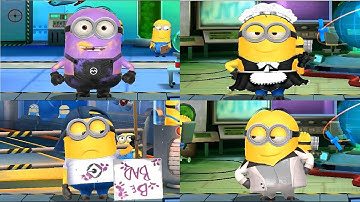 Disco / Maid / Striker / Disguised Minion Rush room 1-4 android gameplay walkthrough