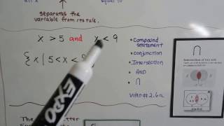 Algebra II  3.1d, Describe a Relation with Set-Builder Notation