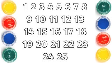 1 to 25 Number Tracing for Kids | Learn Numbers with Colours | Preschool Learning Video