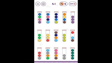 Bubble Sort Color Puzzle Game NINJA PACK 5-1 Walkthrough Solution