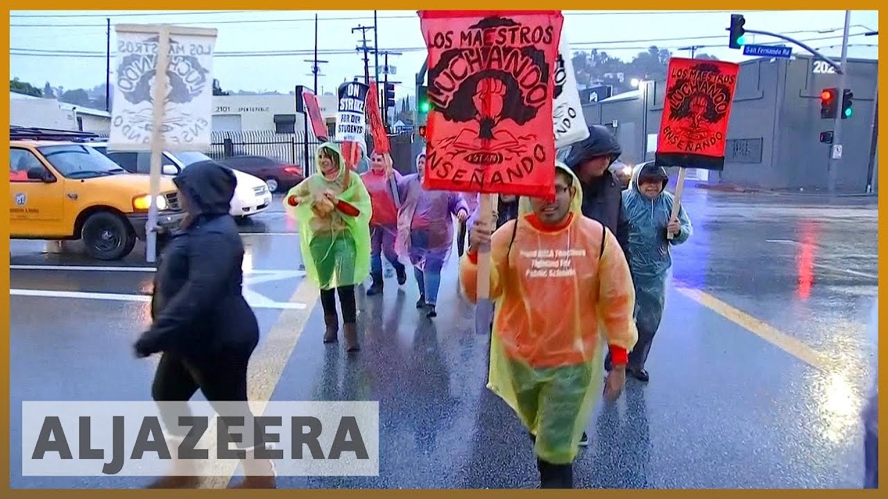 🇺🇸 LA teachers strike for better conditions and pay l Al Jazeera English