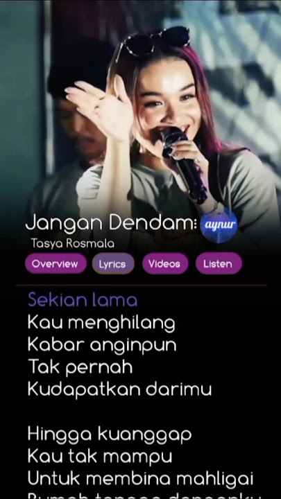Jangan Dendam _ Tasya Rosmala #lyrics #dangdut