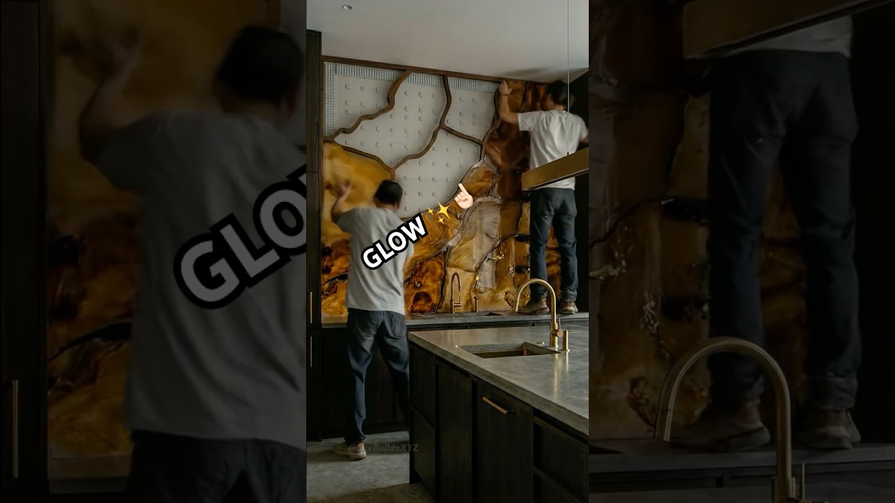 $100k "Onyx" Glowing Kitchen Wall ✨💎 