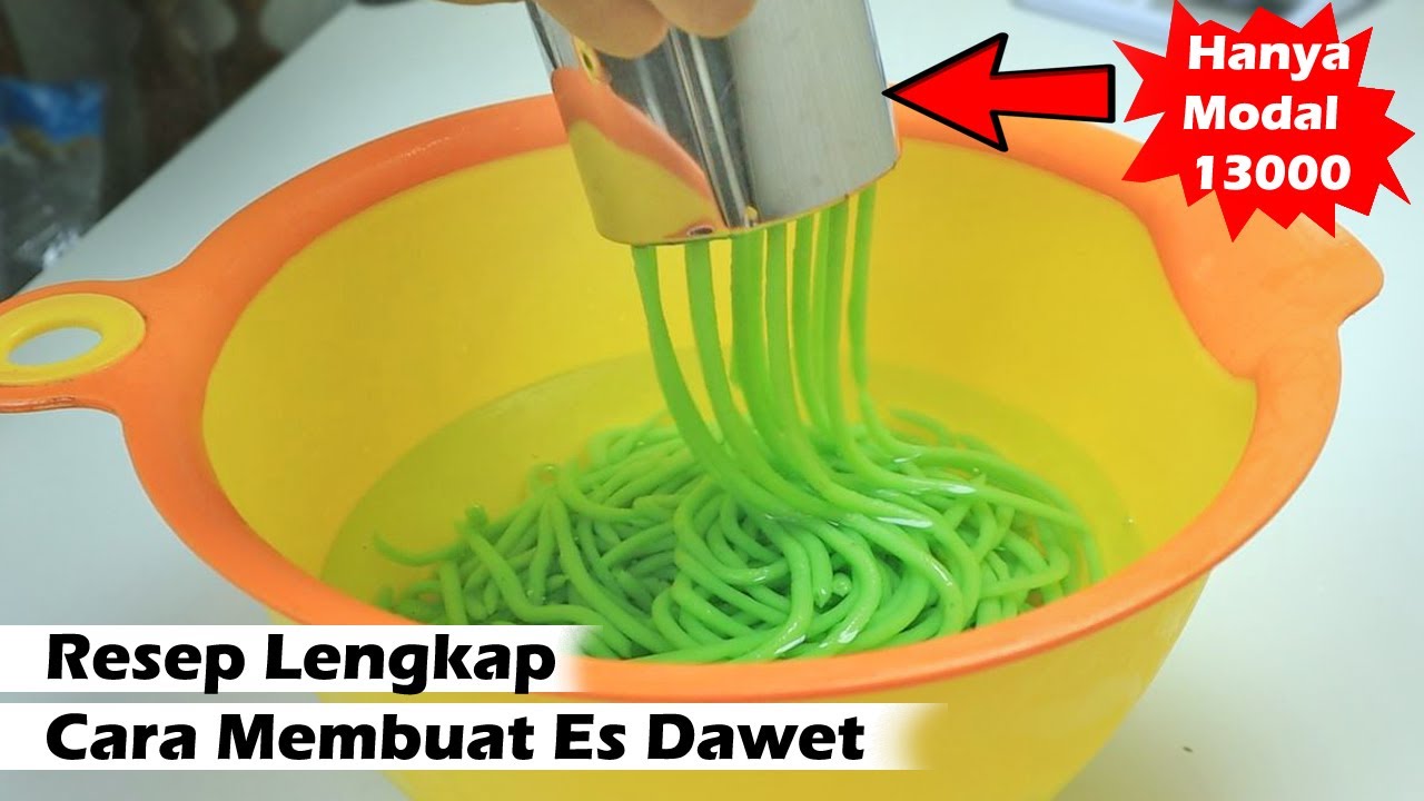 RESEP LENGKAP TAKJIL CARA MEMBUAT ES CENDOL DAWET HANYA DENGAN CETAKAN