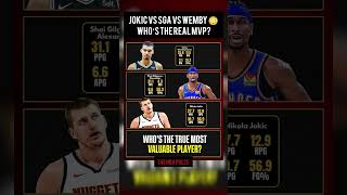 Jokic vs SGA vs Wemby 😳 Who’s the REAL MVP?#nba #basketball#nbashorts #sports #usa#shorts#viralvideo