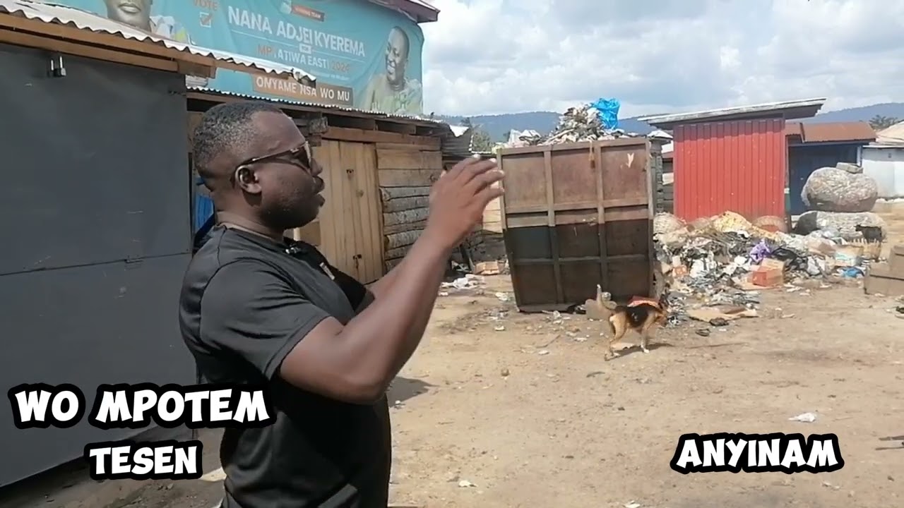 waste management situation behind Anyinam Market in Atiwa East District Assembly 