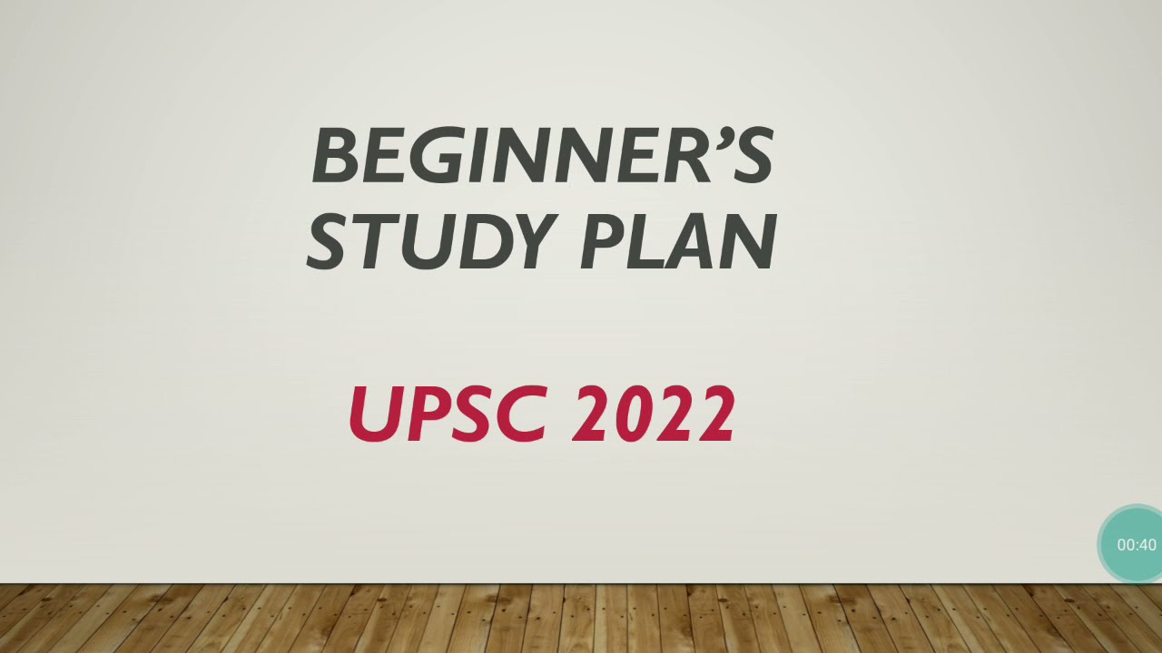 UPSC 2022 Beginner's Study plan in Tamil