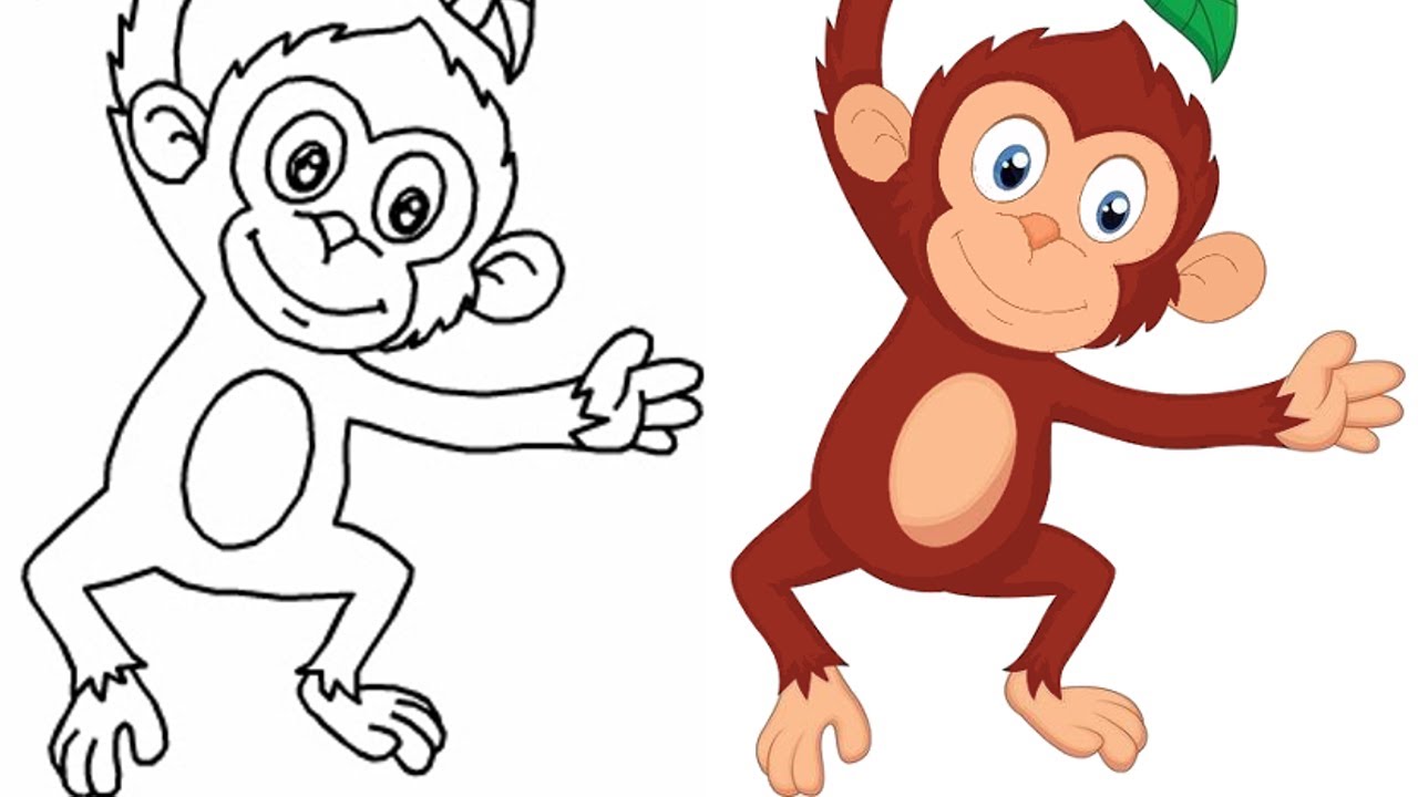 Cách vẽ Con Khỉ - Dạy Vẽ em 2023  Desenho de macaco, Tutoriais de desenho,  Desenho sapo