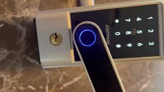 Keyless Entry Door Lock, Zomnua Fingerprint Lever Lock Keypad Door Lock Review, looking cool and