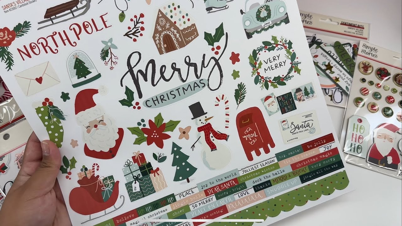 Simple Stories Black Friday Haul! Flip through of Santa’s Village & Crafty Things. ☺️