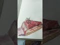 strawberry cake #paintingtechniques #drawing #watercolor #watercolorpainting