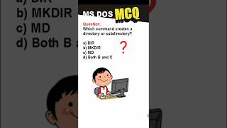 Computer Question Answer #msdos #computer #mcq