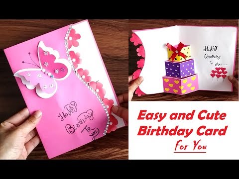 DIY - Beautiful Handmade Birthday Card idea - GREETING cards for ...