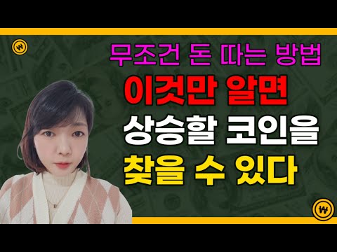   솔직히 아무도 안가르쳐주는 상승할 코인 찾는 방법 책임질게요