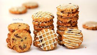 Cranberry Orange Oatmeal Biscuits, Crispy, Fruity and Healthy, Eggless Cookies 蔓越莓橙香燕麦饼干，健康零食