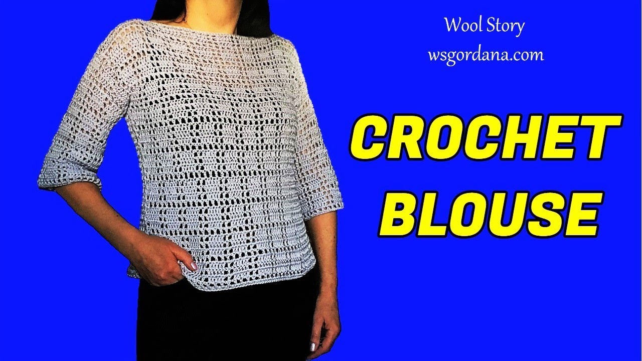 234💕DIY🌼Tutorial Crochet Lila Blouse Top
