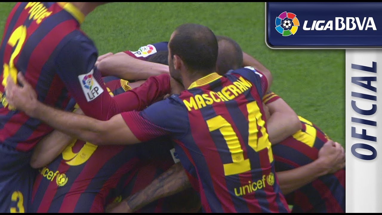 Amazing goal of Alexis (1-0) FC Barcelona - Atlético Madrid