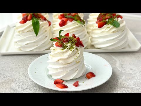 Самый вкусный десерт 💫 Пирожные Павлова с лимонным курдом и нежным кремом