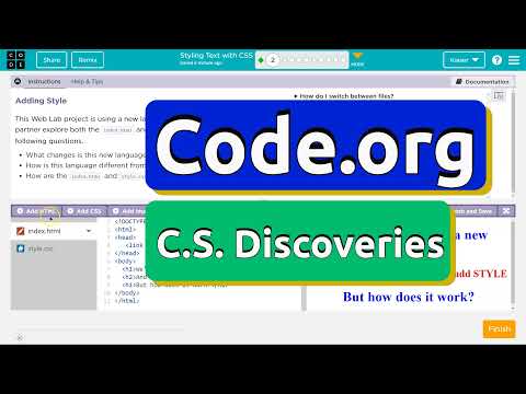 Code.org Lesson 6.2 Styling Text with CSS | Tutorial with Answers | Unit 2 C.S. Discoveries