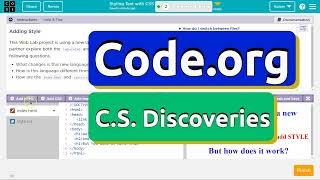 Code.org Lesson 6.2 Styling Text with CSS | Tutorial with Answers | Unit 2 C.S. Discoveries