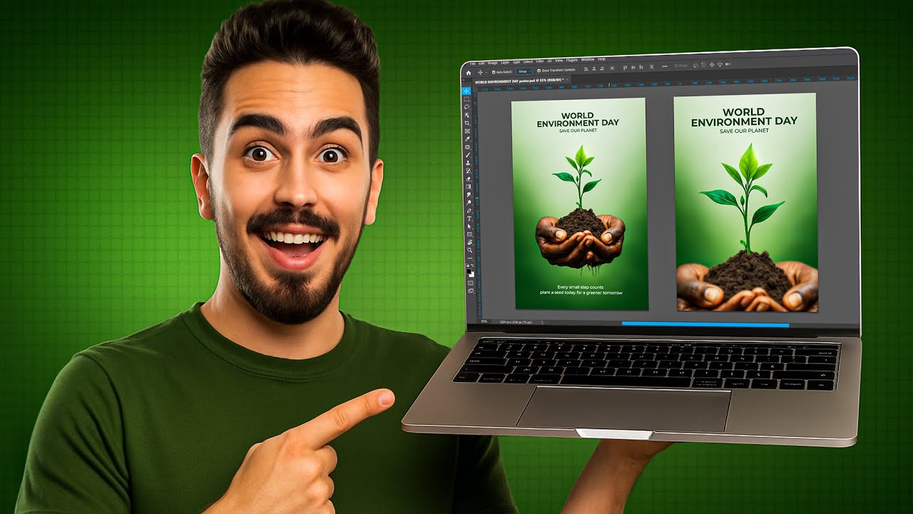 Create Environment Day Poster in Photoshop | Step-by-Step Tutorial ...