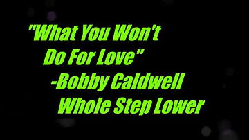 What You Won't Do For Love by Bobby Caldwell Lower Key Whole Step Karaoke