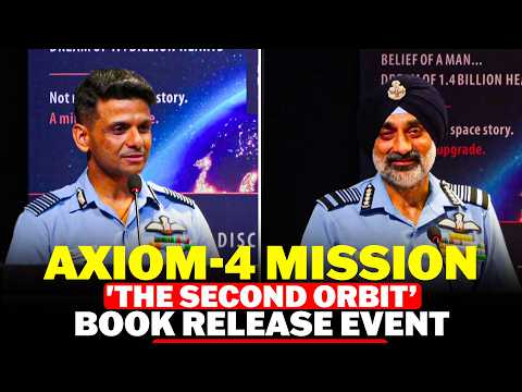 Group Captain Shubhanshu Shukla & Air Marshal AP Singh attend  'THE SECOND ORBIT’ BOOK RELEASE EVENT