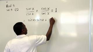 Trigonometric Identities Mod 3 Sec 5 Q2 Wealth