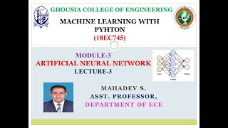 Machine Learning Module3 ANN Perceptrons and Representation Power of Perceptron by MS Khanderao