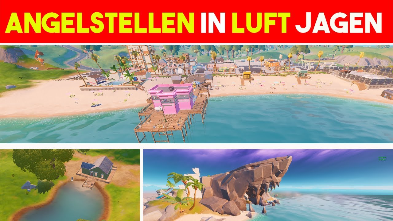 Jage Angelstellen in die Luft bei Sharky Shells, Sweaty Sands oder beim