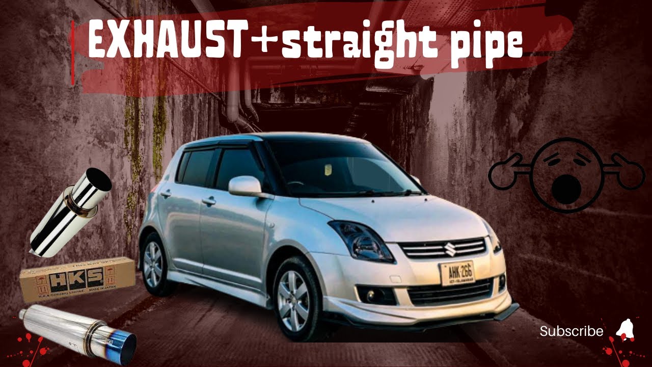 Exhaust + straight pipe in swift loudest exhaust sound 😈 Ready for PAKWHEEL Autoshow 2022