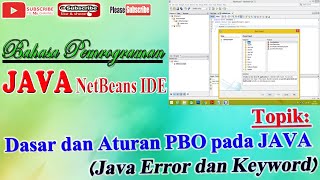 JAVA | Dasar dan Aturan PBO(Pemrograman Berorientasi Objek) pada JAVA, Java Error dan Keyword