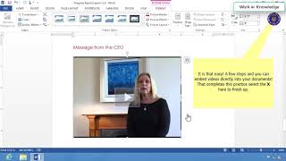 Using Or Inserting Online Video in MS Word file Tutorial 12