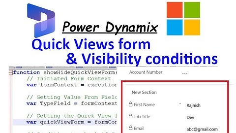 Power App Quick View form and Visibility conditions | Dynamics 365